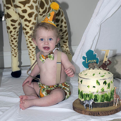 Logan's 1st birthday cake bash image 02