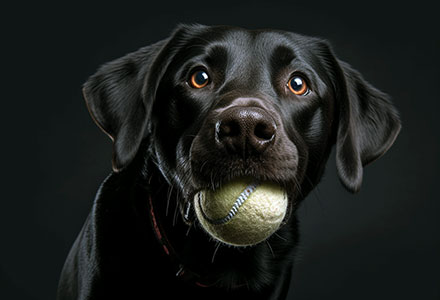 A Portrait of a Black Labrador dog linking to other photos of Black Labrador dogs